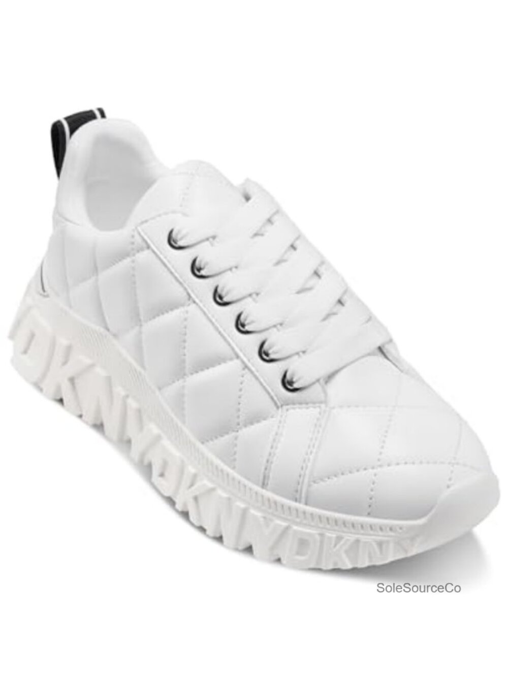 DKNY Lathen Quilted Lace Up Sneakers Lightweight Casual Shoes